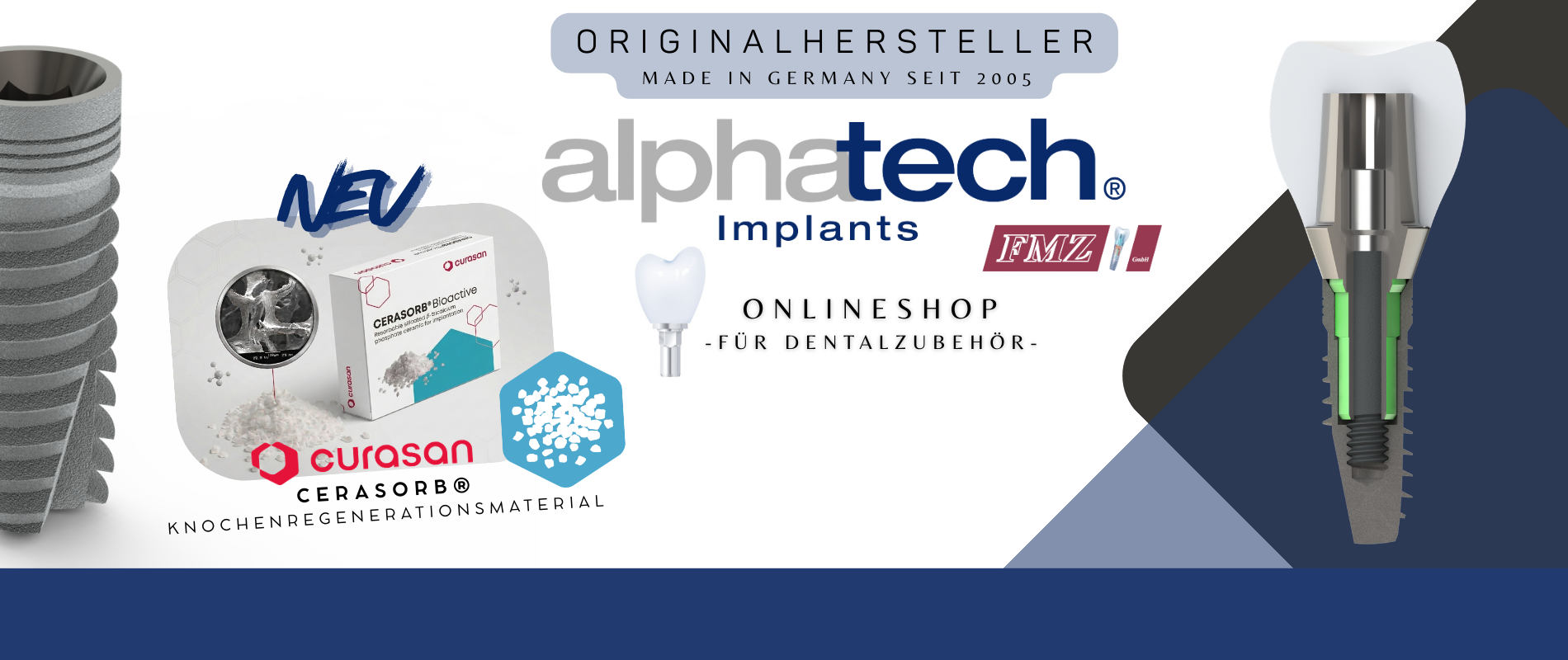 alphatech® e-shop > Dentallaborbedarf und Implantate